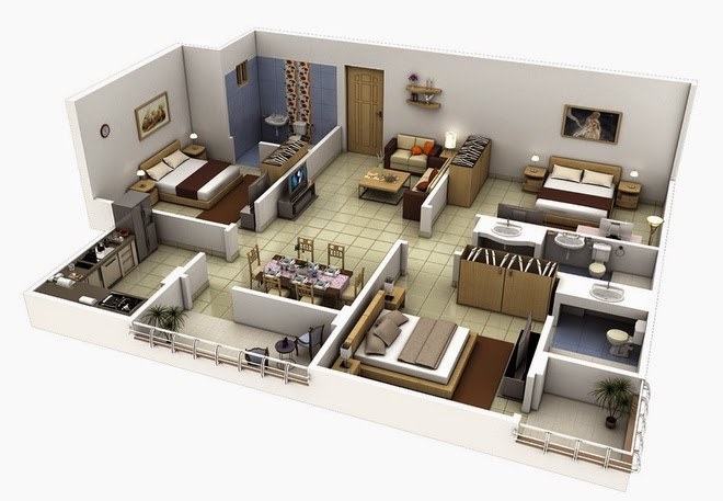 Thiết kế nội thất chung cư Stellar Garden căn hộ 3 phòng ngủ