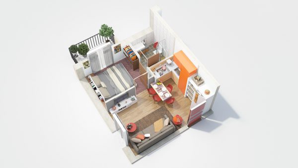 Mê mẩn với thiết kế căn hộ 1 phòng ngủ theo phong cách Hàn Quốc | CHUYÊN ĐỀ  NỘI THẤT