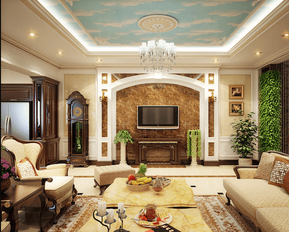35 Mẫu thiết kế nội thất phòng khách tân cổ điển đẹp  phổ biến hiện nay