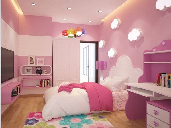 Phòng ngủ bé gái màu hồng đẹp nhất tại TpHCM