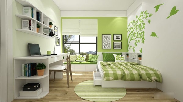Mẹo thiết kế phòng ngủ dài hẹp mang lại không gian nội thất hoàn mĩ nhất  KN414069 - Kiến trúc Angcovat
