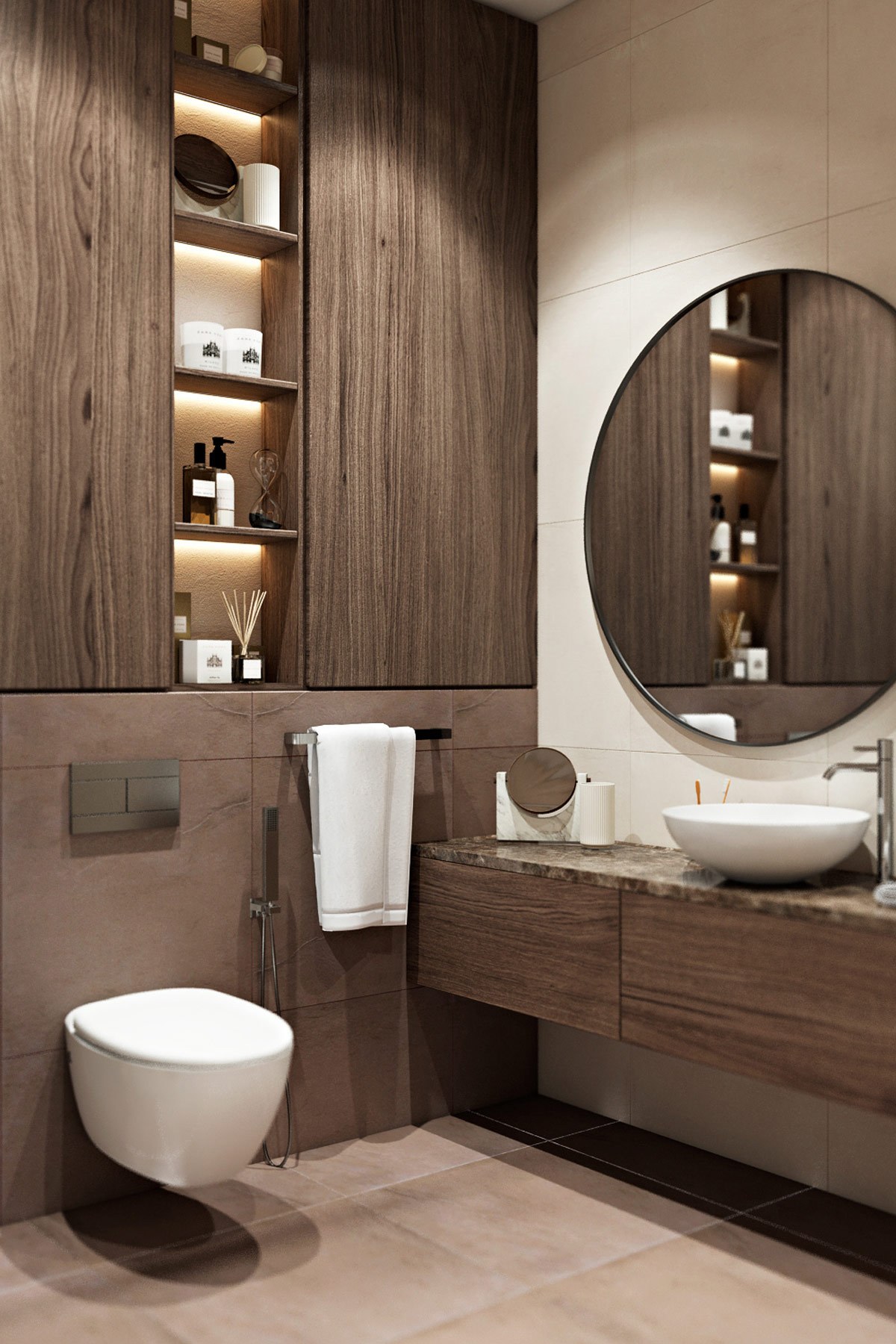 thiết kế nội thất phòng vệ sinh chung cư hiện đại