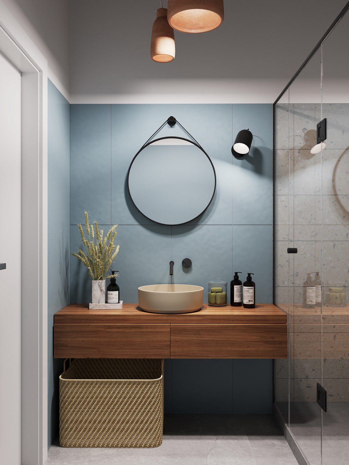 Thiết kế nội thất chung cư nhà vệ sinh phong cách tối giản