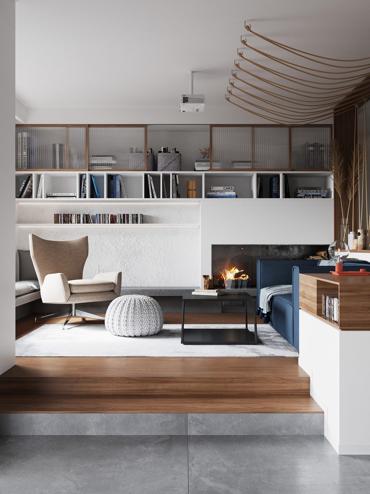 Thiết kế nội thất chung cư phòng khách phong cách tối giản