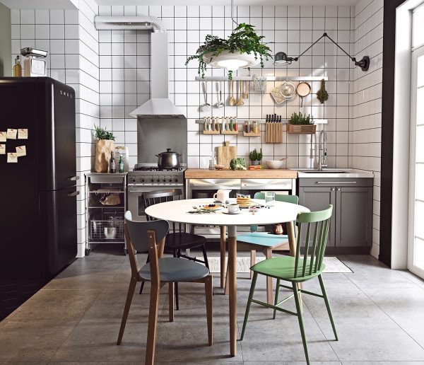 Thiết kế nội thất phòng bếp phong cách Scandinavian