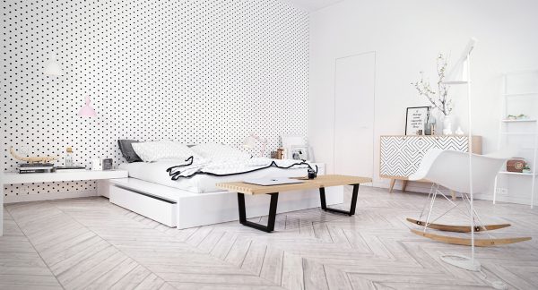 Thiết kế nội thất phòng ngủ phong cách Scandinavian