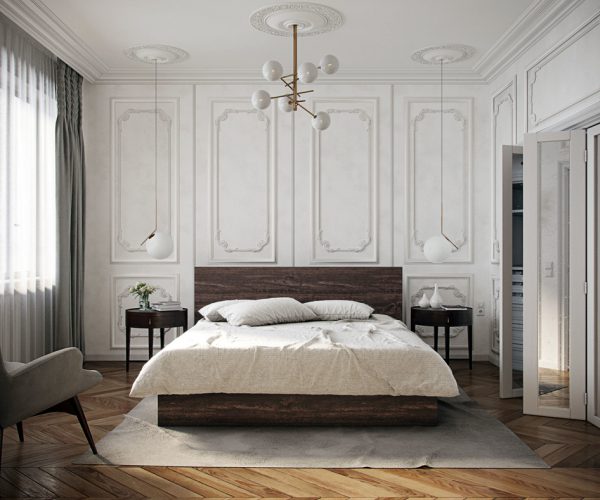 Phòng ngủ thiết kế theo phong cách tân cổ điển