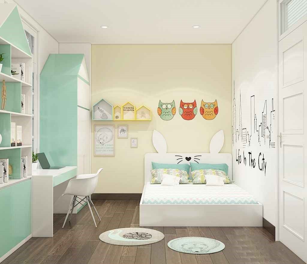 Thiết kế phòng ngủ trẻ em đẹp tích hợp chức năng