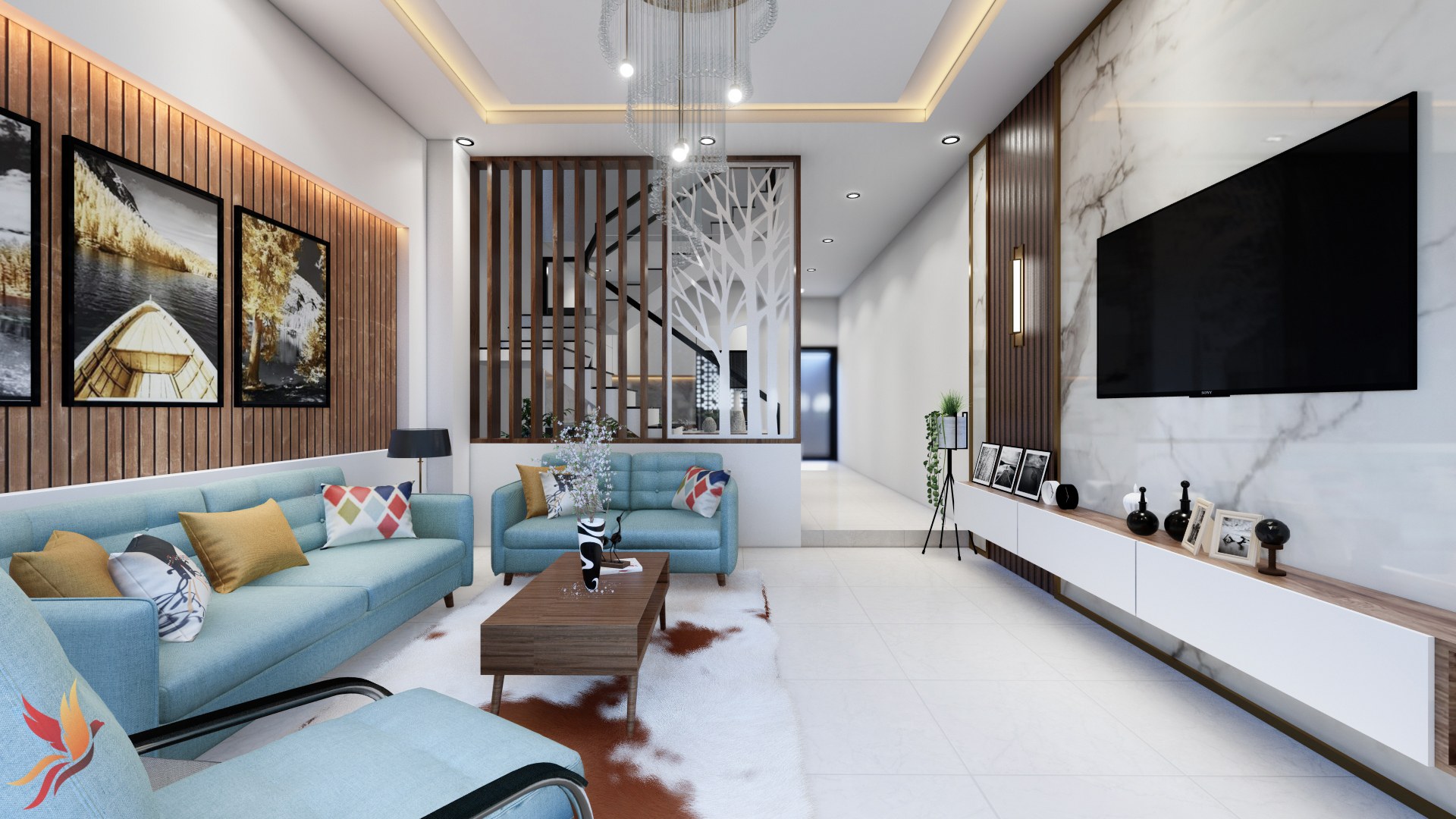 50 mẫu phòng khách đẹp có cầu thang hot nhất 2020