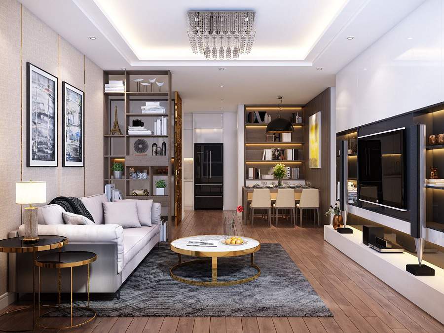 Top 50 mẫu thiết kế căn hộ 70m2 2 phòng ngủ đẹp nhất