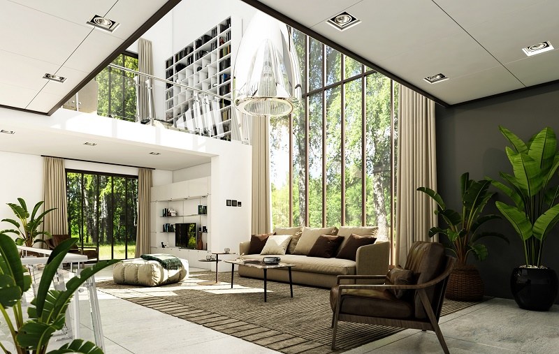 Phong cách thiết kế nội thất hiện đại đem đến những hiệu ứng không gian khá lớn cho ngôi nhà