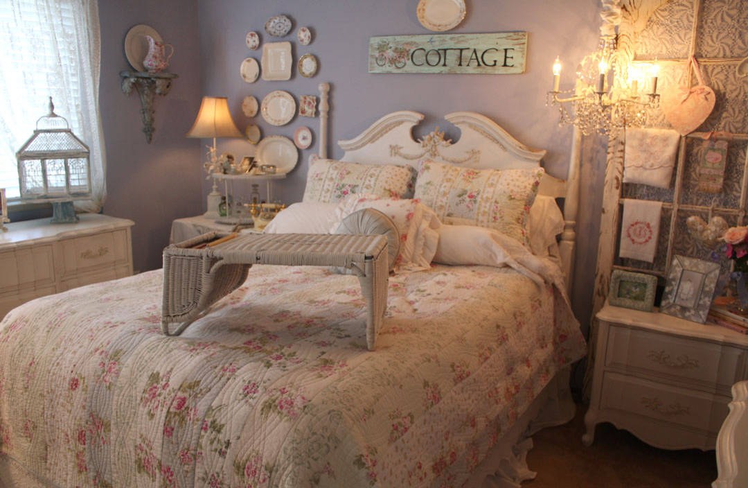 Phòng ngủ lãng mạn với phong cách thiết kế nội thất Shabby Chic
