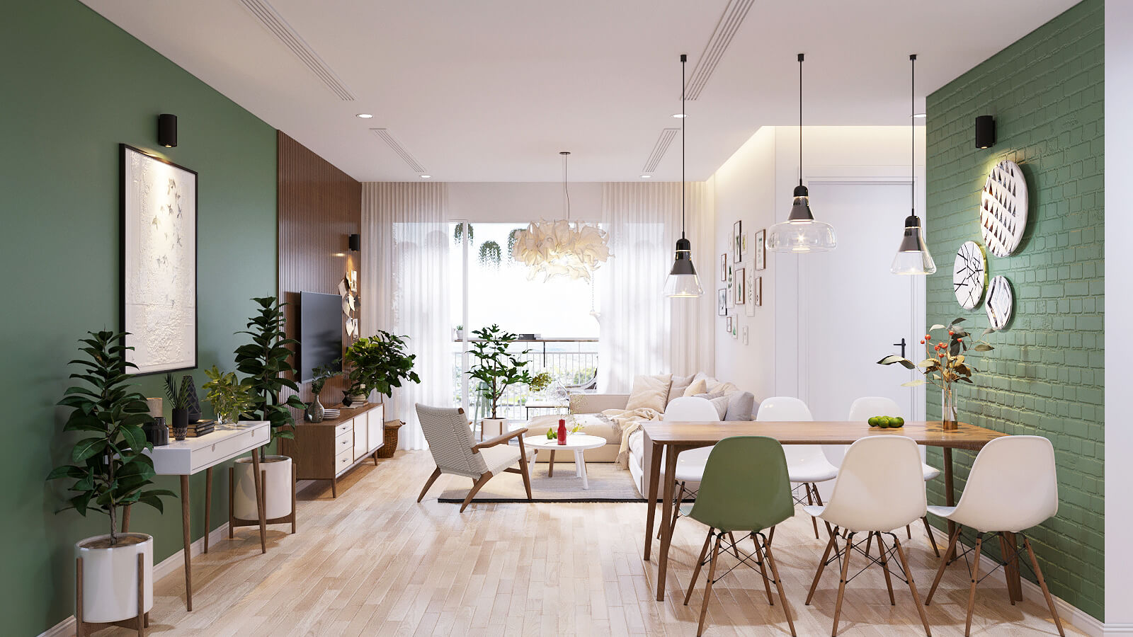 Các mẫu thiết kế nội thất chung cư 70m2 đẹp đơn giản mà cực sang
