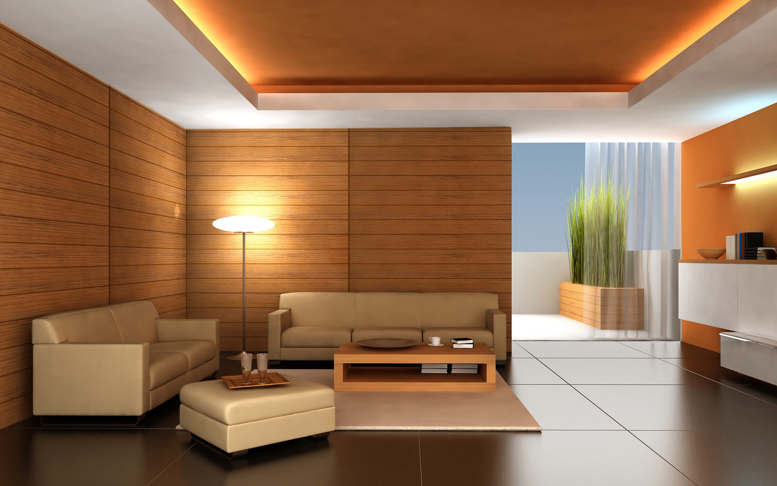 Trang trí phòng khách bằng gỗ