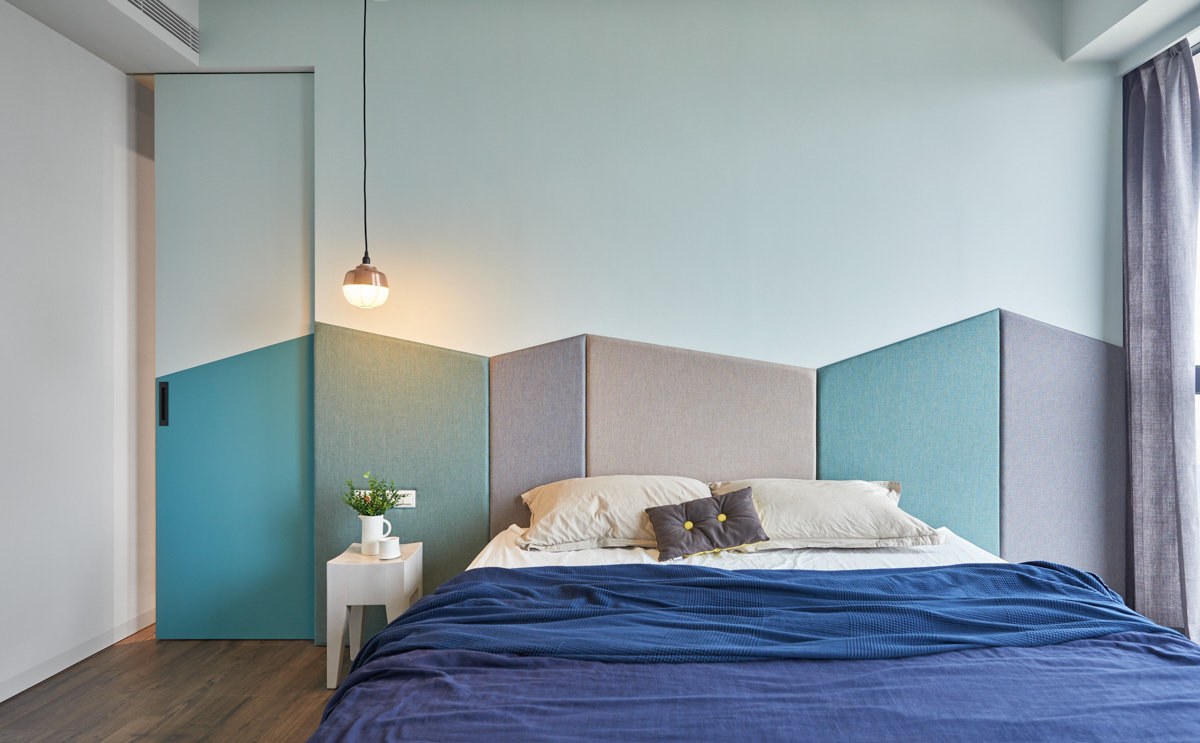 Phòng ngủ màu xanh