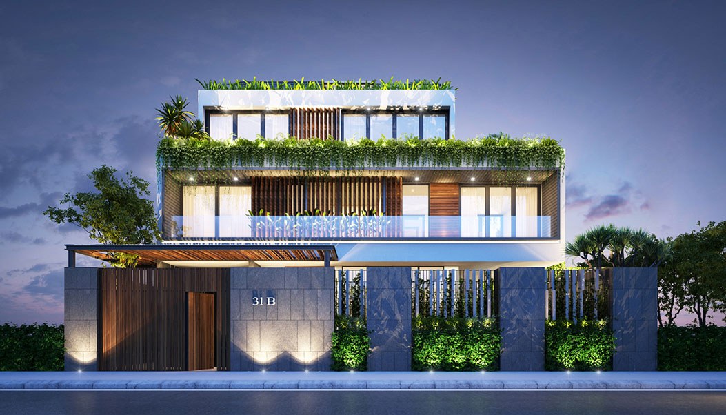 Mẫu thiết kế Biệt thự hiện đại 3 tầng sang trọng ở Nam Định