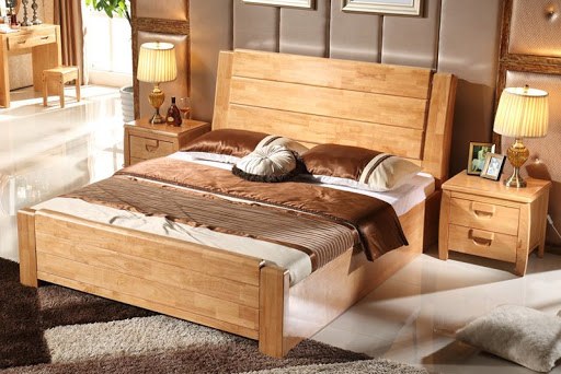 Mẫu nội thất phòng ngủ gỗ sồi nga