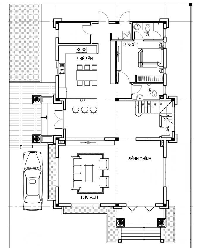 Thiết kế mẫu biệt thự hai tầng mái thái đẹp tại hải phòng Ảnh 4