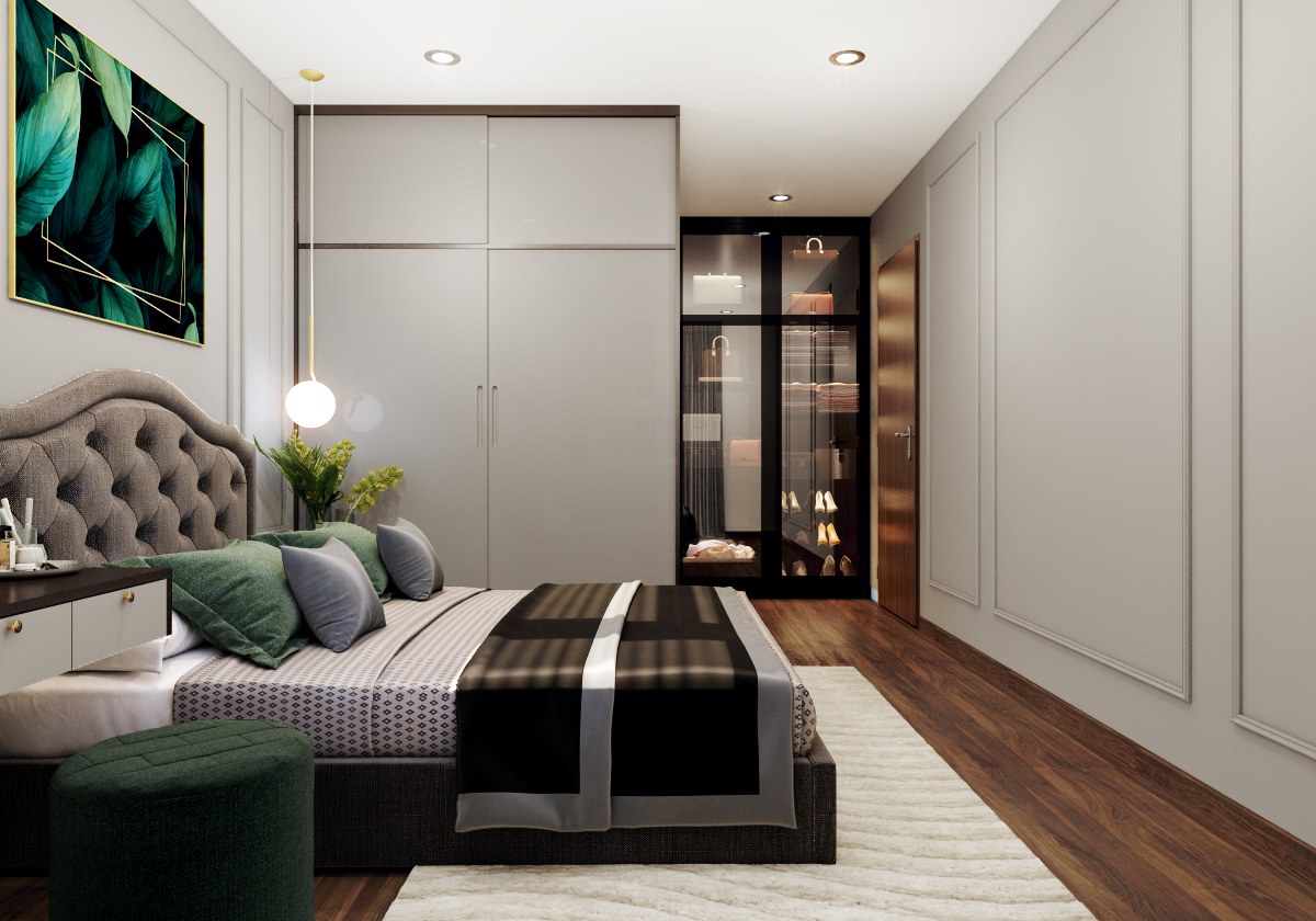 Mẫu thiết kế nội thất căn hộ cao cấp 2 phòng ngủ