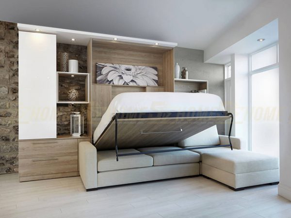 Giường ngủ thông minh kết hợp tủ quần áo và ghế sofa