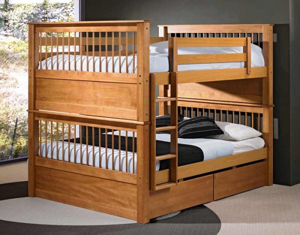 Giường ngủ 2 tầng bằng gỗ được nhiều người ưu tiên sử dụng