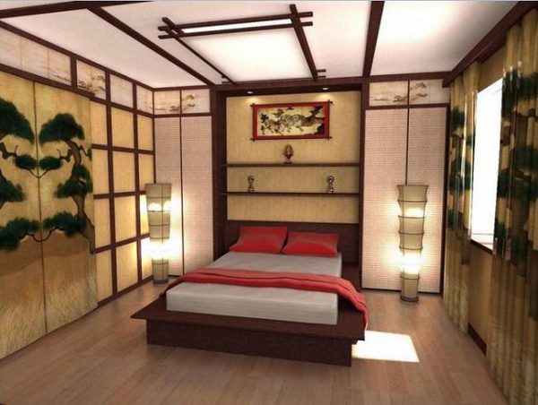 Giường tầng kiểu Nhật với gam màu sang trọng và cổ điển