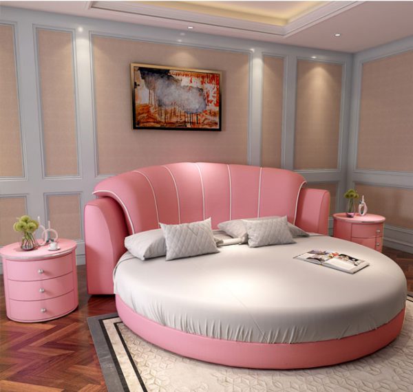 giường màu hồng 