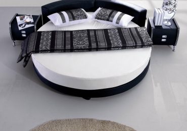 Giường ngủ hiện đại, đơn giản với màu đen trắng
