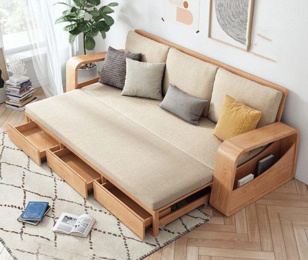 Ghế sofa thông minh kết hợp kệ và giường ngủ