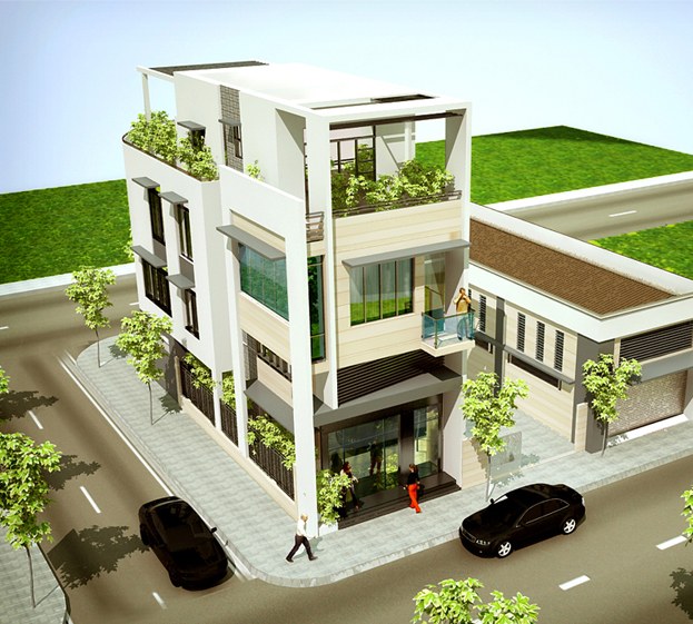 thiết kế nhà phố 3 tầng kết hợp kinh doanh