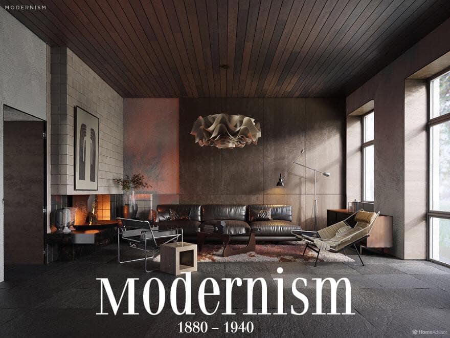 nghệ thuật trang trí nội thất Modernism