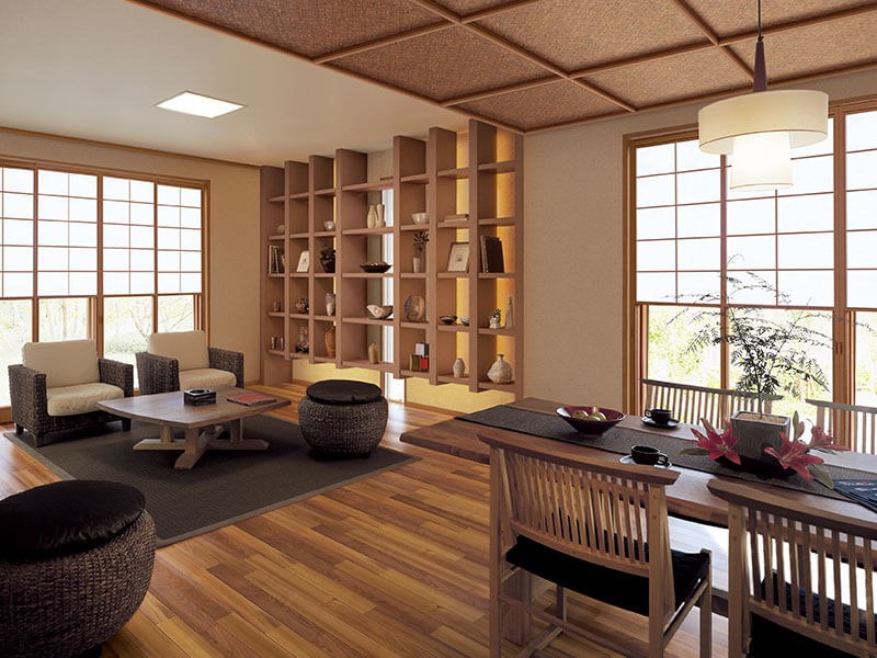 gỗ là vật liệu được ưa chuộng trong thiết kế nội thất Hàn Quốc