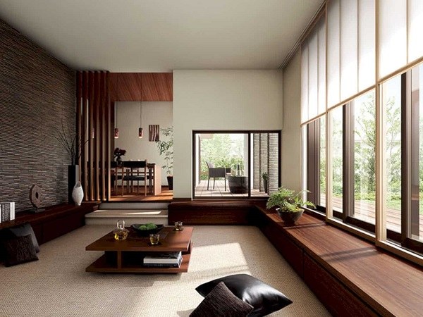 đưa thiên nhiên vào thiết kế phòng khách kiểu Nhật