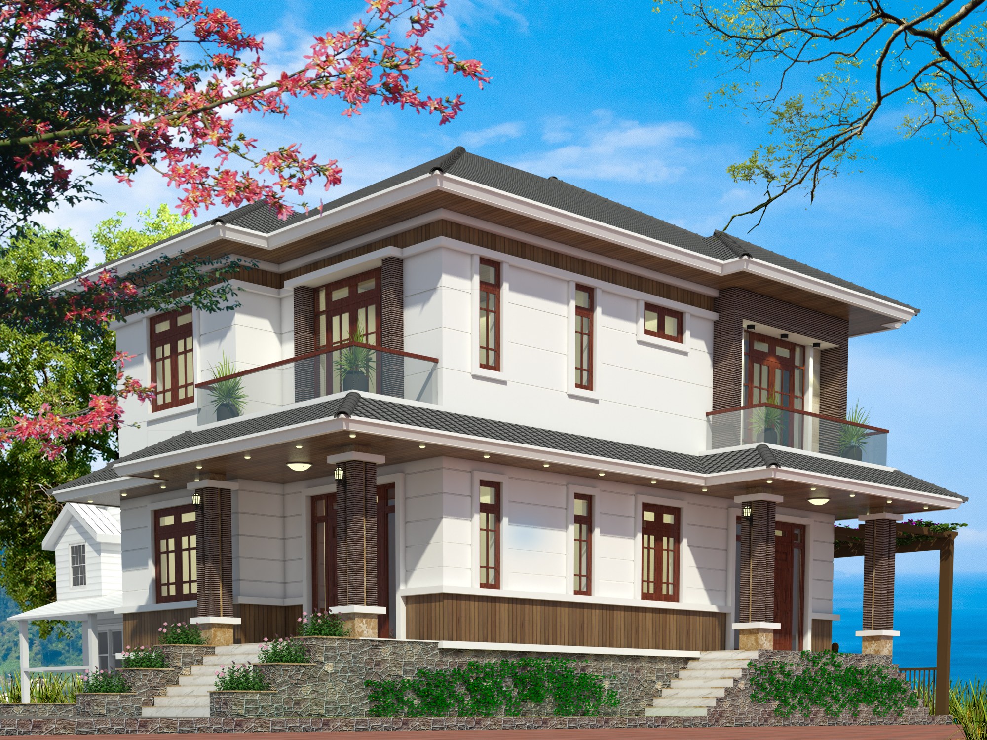5 mẫu nhà 2 tầng 8x12m sang trọng ai cũng muốn sở hữu