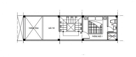 mẫu nhà ống 2 tầng 4x15m 3 phòng ngủ