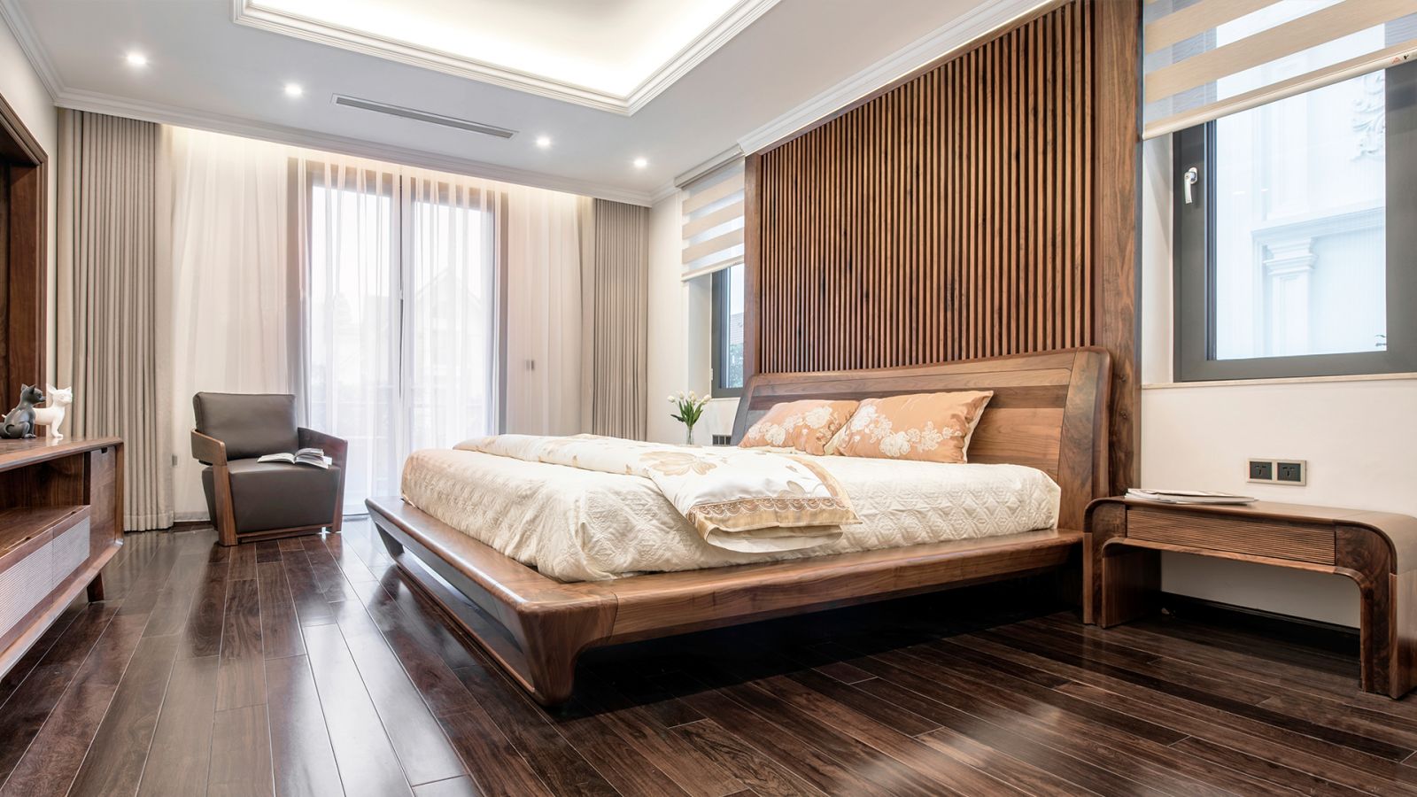 Phòng ngủ hiện đại với gam màu mông mơ dành cho những người trẻ trung