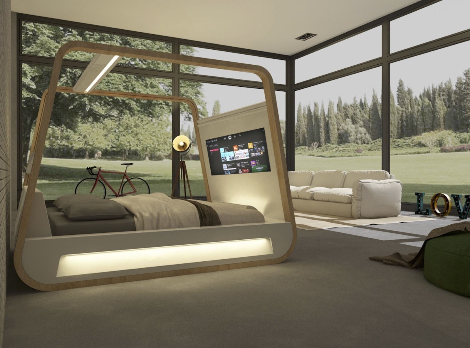  Thiết kế nội thất phòng ngủ với đồ dùng công nghệ cao