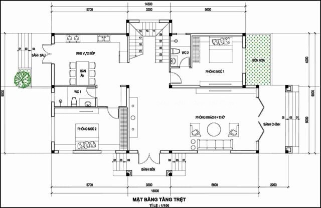 Những mẫu nhà 2 tầng có phòng thờ đẹp phong thủy ở tầng 1 T06/2022