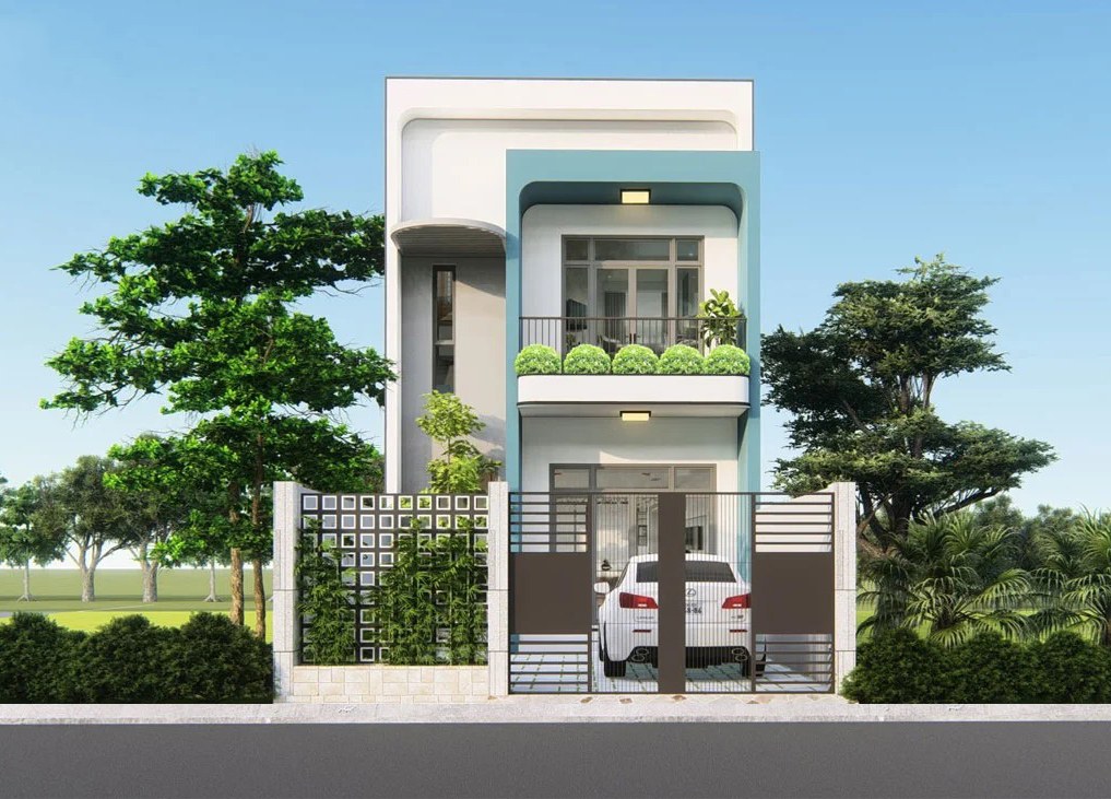 Mẫu nhà phố 2 tầng 8x10m đơn giản mà đẹp tại Thái Bình KKNO028 - Kakoi -  Công ty thiết kế và thi công nhà ở đẹp