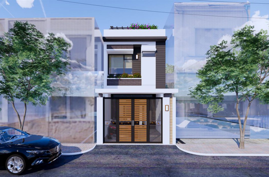 Thiết kế và thi công thực tế mẫu nhà ống 2 tầng mặt tiền 4m hiện đại   Future Home