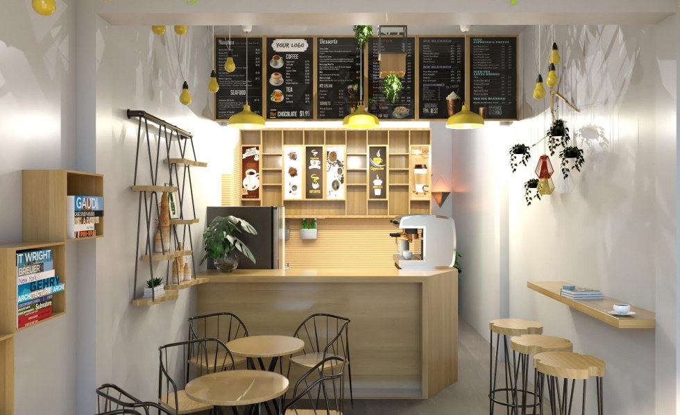 Quán cafe nhỏ hẹp được thiết kế độc đáo và cá tính