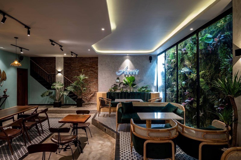 Thiết kế quán cà phê sân vườn ấm áp, lãng mạn