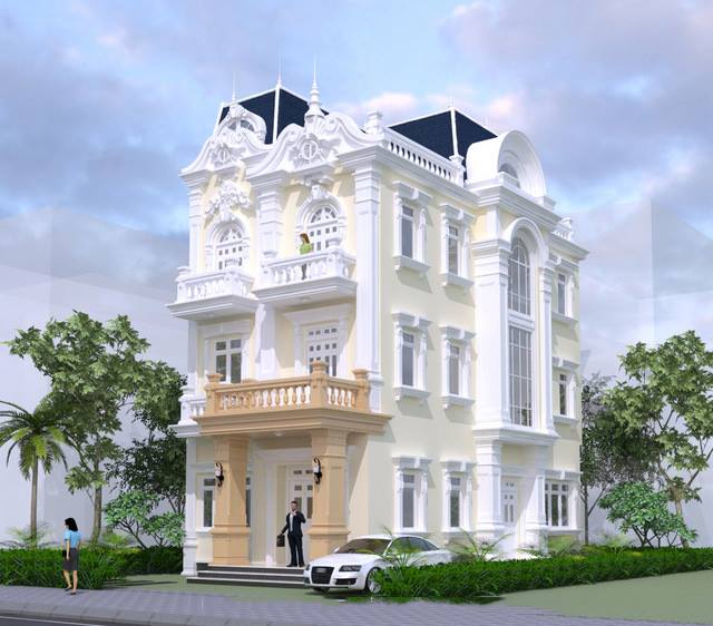 Thiết kế biệt thự đẹp tại Hà Nội phong cách tân cổ điển