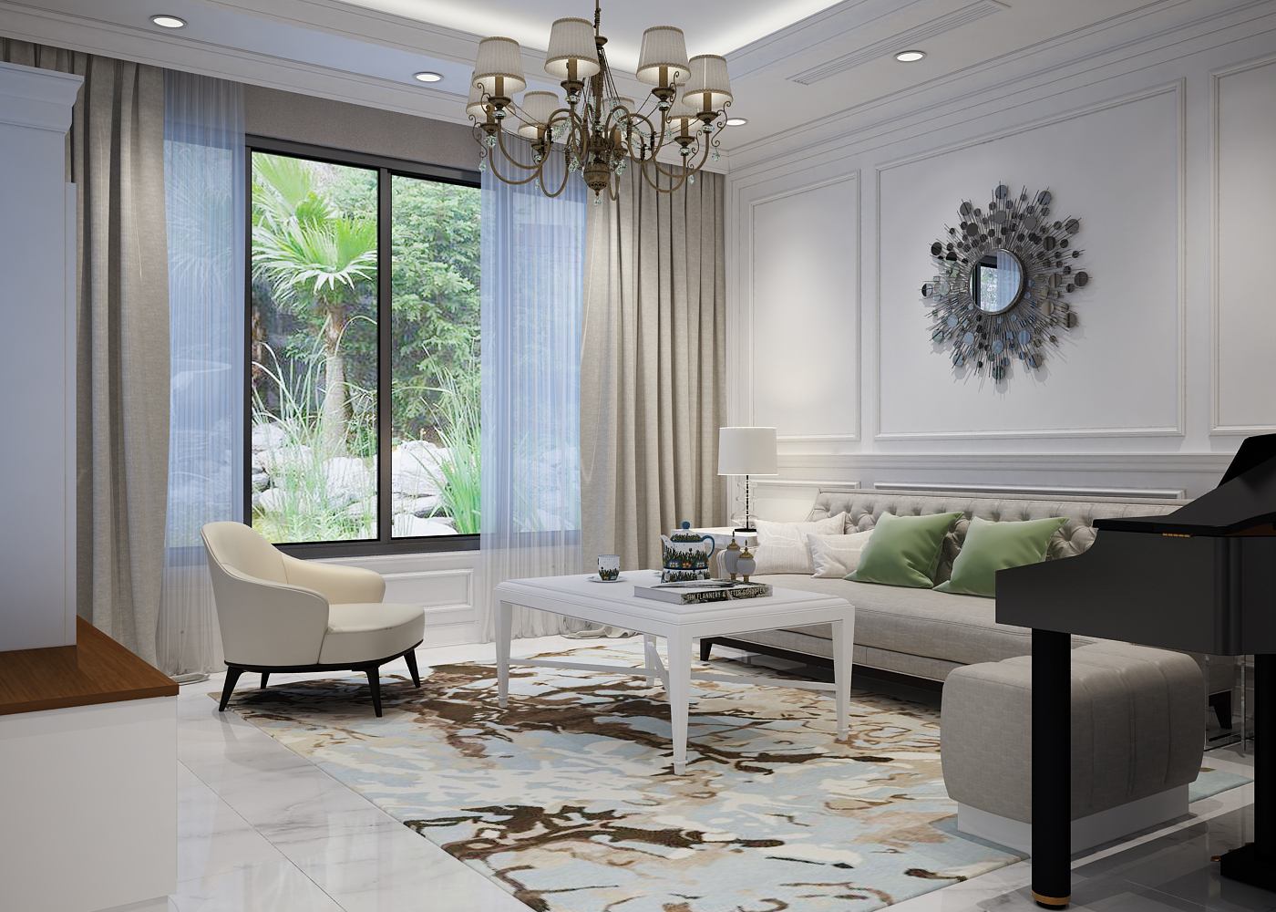 Thiết kế nội thất biệt thự luxury đẹp vượt thời gian