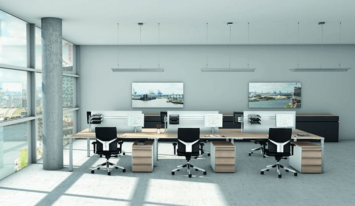 Thiết kế nội thất văn phòng hẹp
