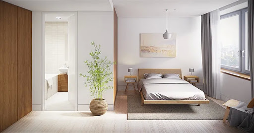 Vẻ đẹp thoáng đãng và đơn giản của phòng ngủ tối giản