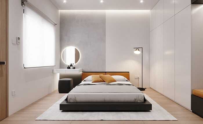 Các mẫu phòng ngủ đẹp đơn giản trong thiết kế nhà 1 trệt 1 lầu 5x25m