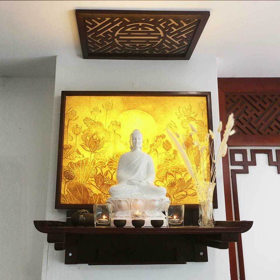 Mẫu bàn thờ Phật treo tường