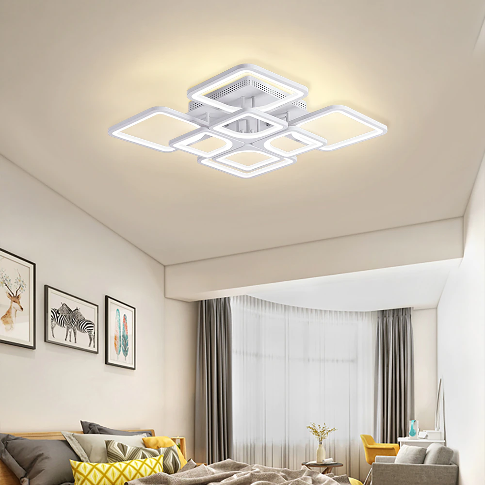 Mẫu đèn LED ốp trần phòng khách hiện đại
