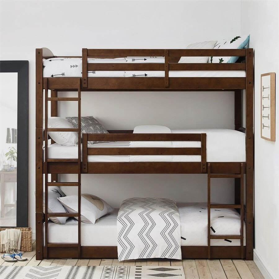 Các mẫu giường 3 tầng thường dành cho những gia đình có đông thành viên